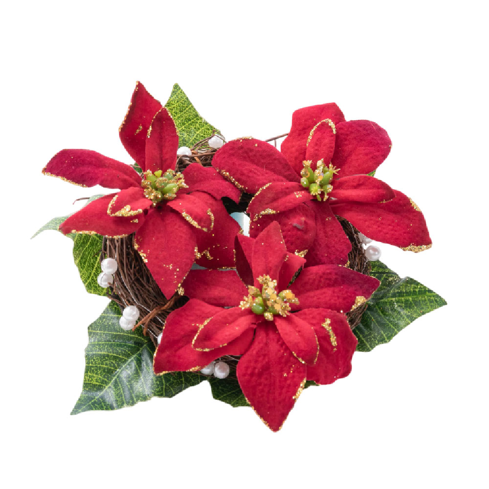 神戸花物語 クリスマス リース ポインセチア Xmas ギフト プレゼント