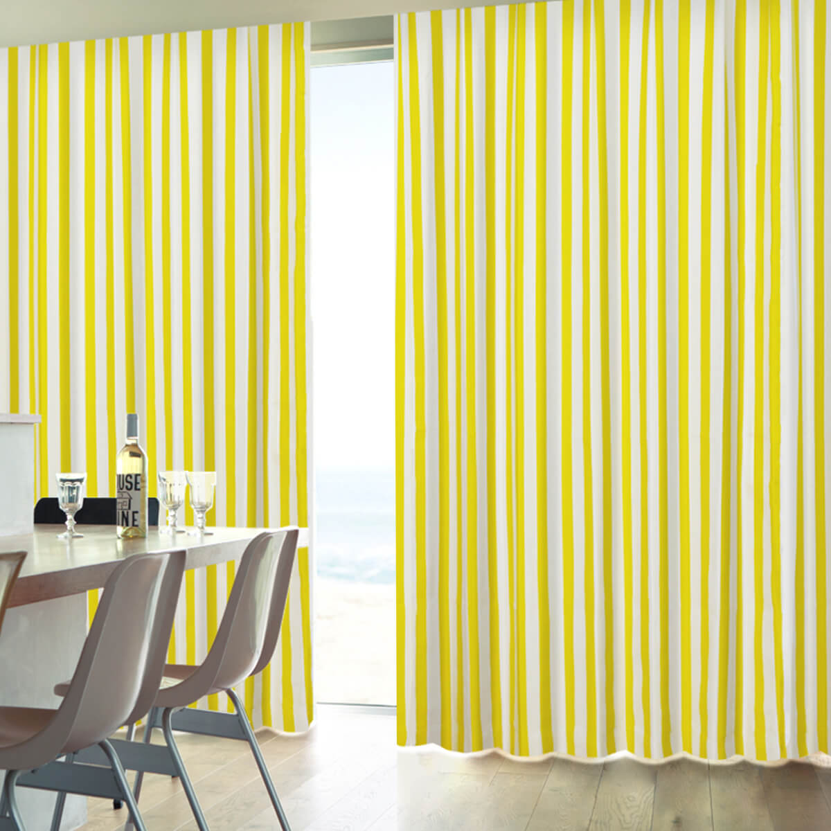 BONUS STORE｜3/8 0:00〜23:59 カーテン 柄 シンプル ストライプ柄 2枚