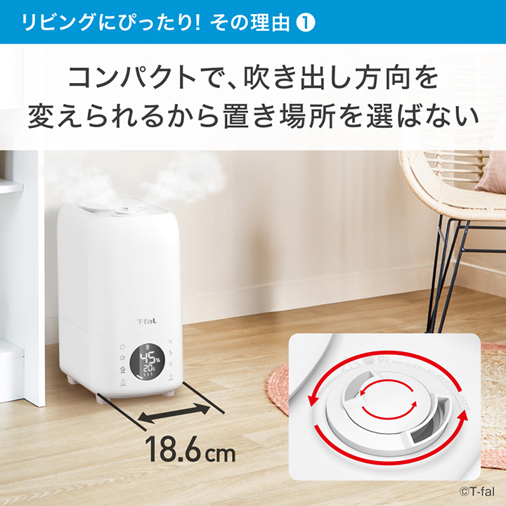 T-fal（ティファール） 加熱超音波式加湿器 スチーム アンド ミスト L