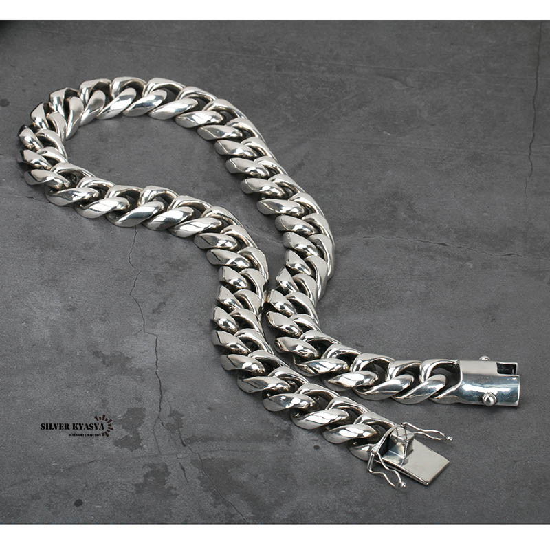 希少 超重厚 シルバー925 喜平ネックレス 極太 20mm マイアミ