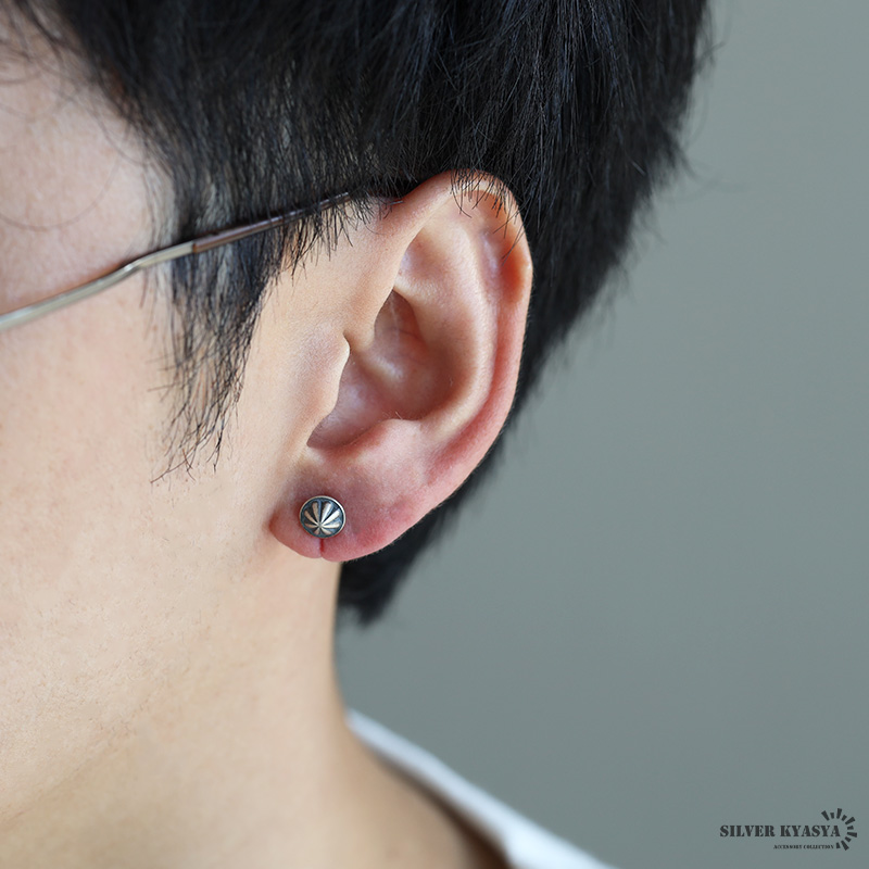 シルバー925素材 コンチョピアス シルバー アポロピアス スタッド