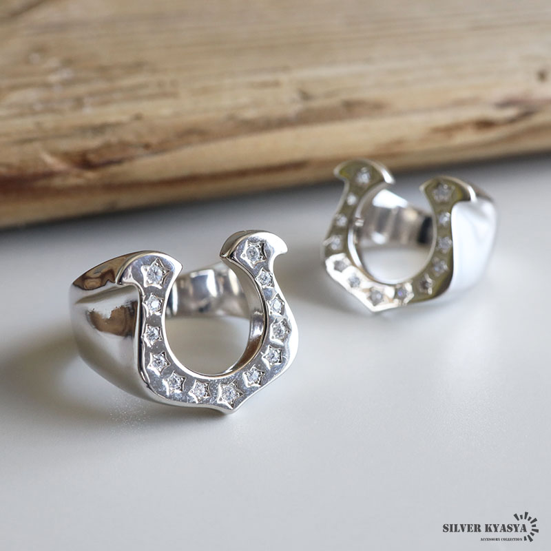 シルバー925 ホースシューリング 馬蹄リング シルバーリング ごつめ
