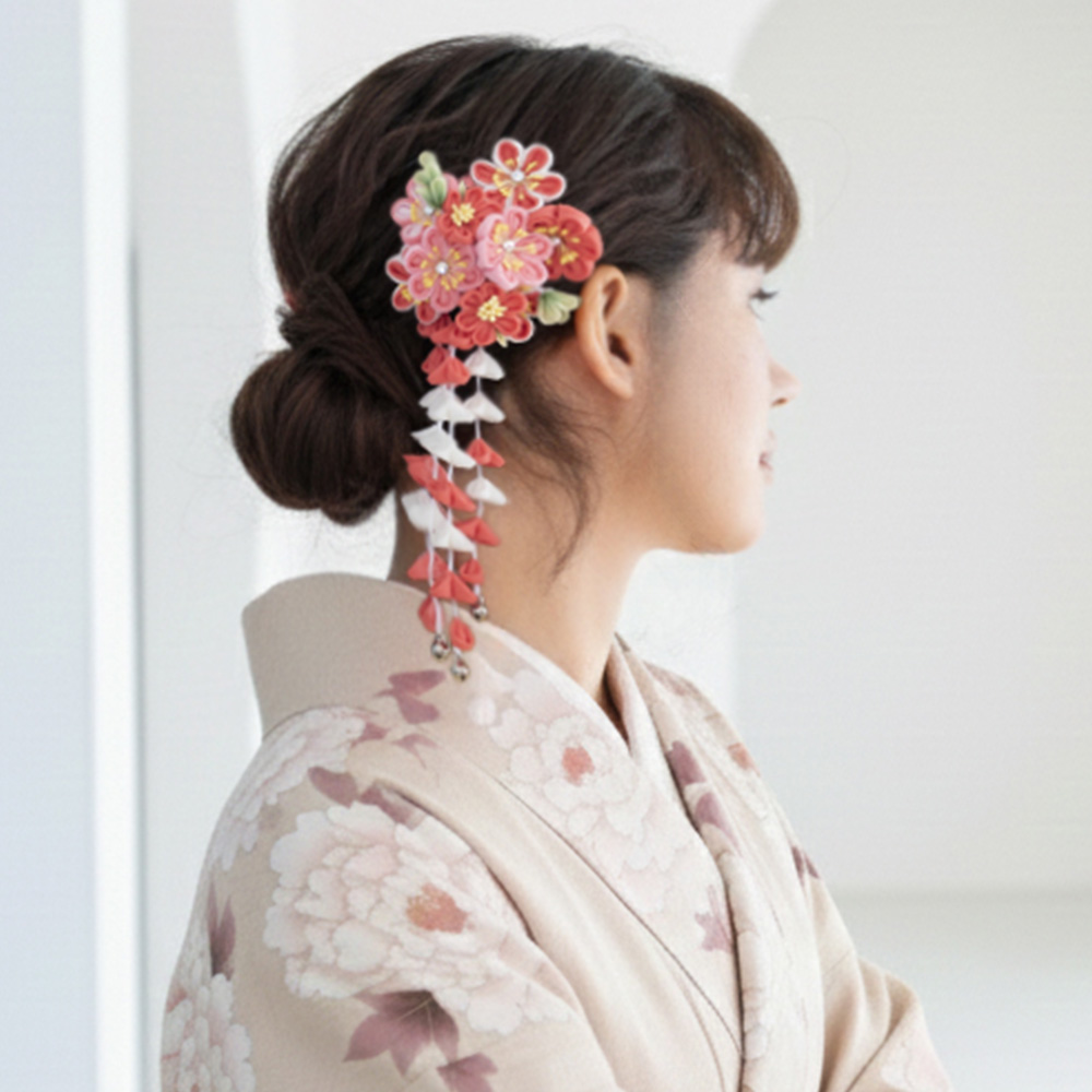 KYOETSU（京越） (髪飾り つまみ 7W) 髪飾り 成人式 つまみ細工 セット