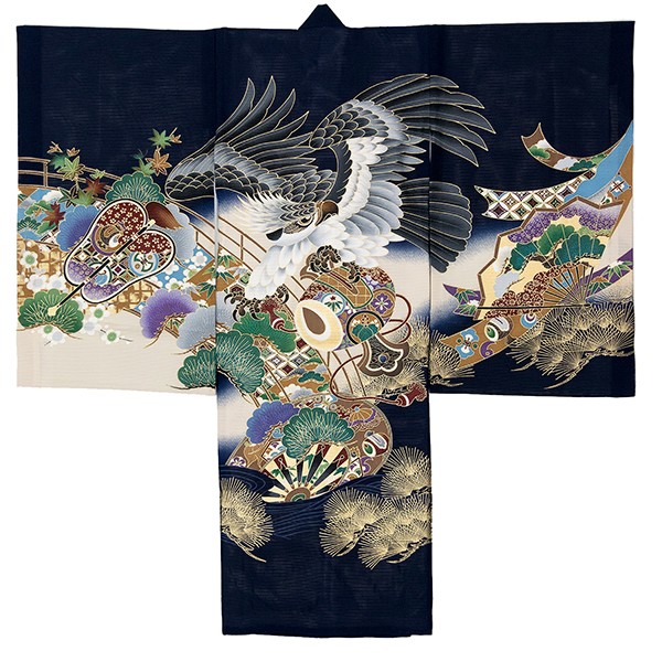 KYOETSU（京越） (産着 男の子 正絹絽) お宮参り 着物 男の子 産着 初