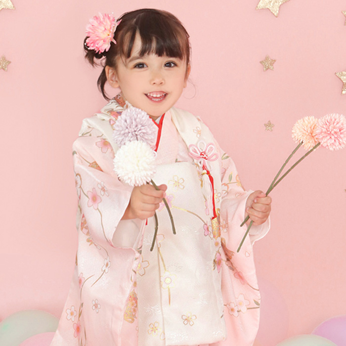 KYOETSU（京越） 七五三 着物 3歳 女の子 【全て揃った豪華9点フル