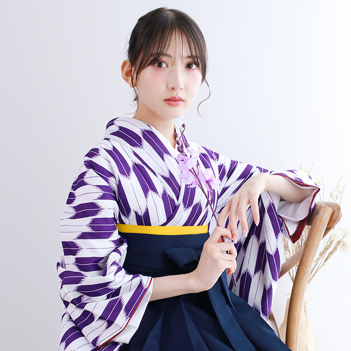 KYOETSU（京越） 袴 卒業式 レディース (袴4点セット 矢絣 ショート L