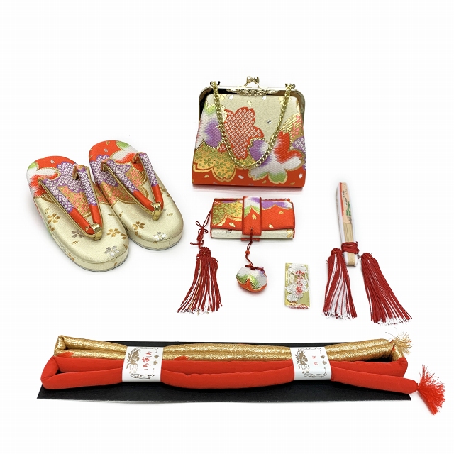 七五三 箱せこセット 7歳 女の子用 筥迫(はこせこ) 草履 バッグ 小物
