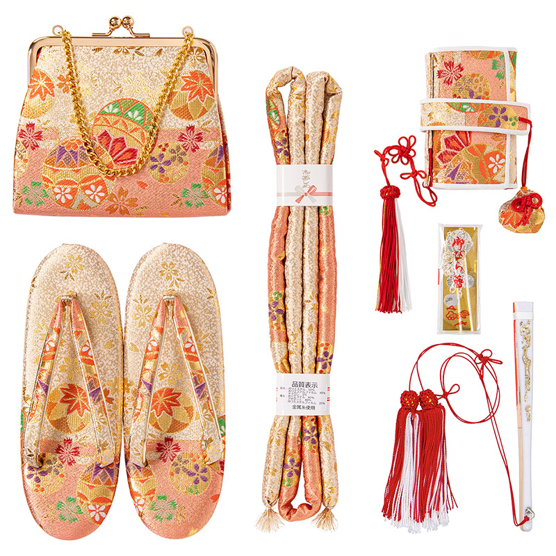 七五三 はこせこセット 7歳 バッグ 草履21cm 箱迫 丸ぐけ 扇子