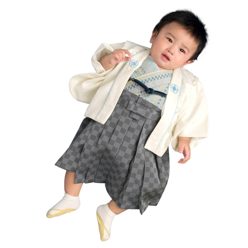 男の子 ベビー着物 羽織袴セット 初節句 端午の節句 100日-1才 60cm