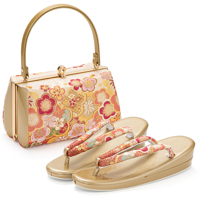 今だけポイント5倍】草履バッグセット 成人式 結婚式 フォーマル 金襴