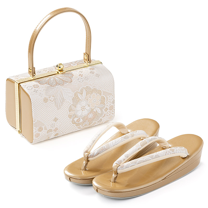 草履バッグセット 成人式 結婚式 フォーマル エナメル 金襴 S M L LL