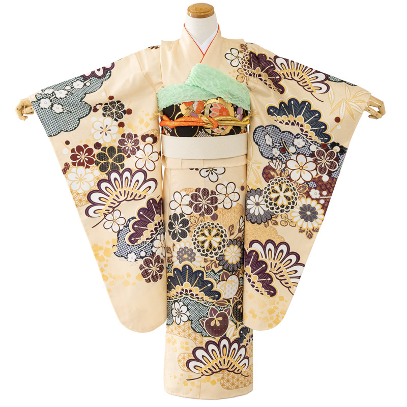 七五三 着物セット 女の子 7才 7歳 フルセット 絵羽柄 古典柄 四つ身