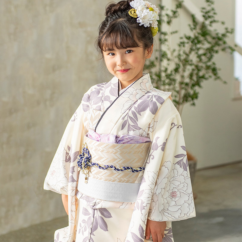 七五三 女の子 着物 7歳 購入 四つ身 バッグなしセット ピンク 水色