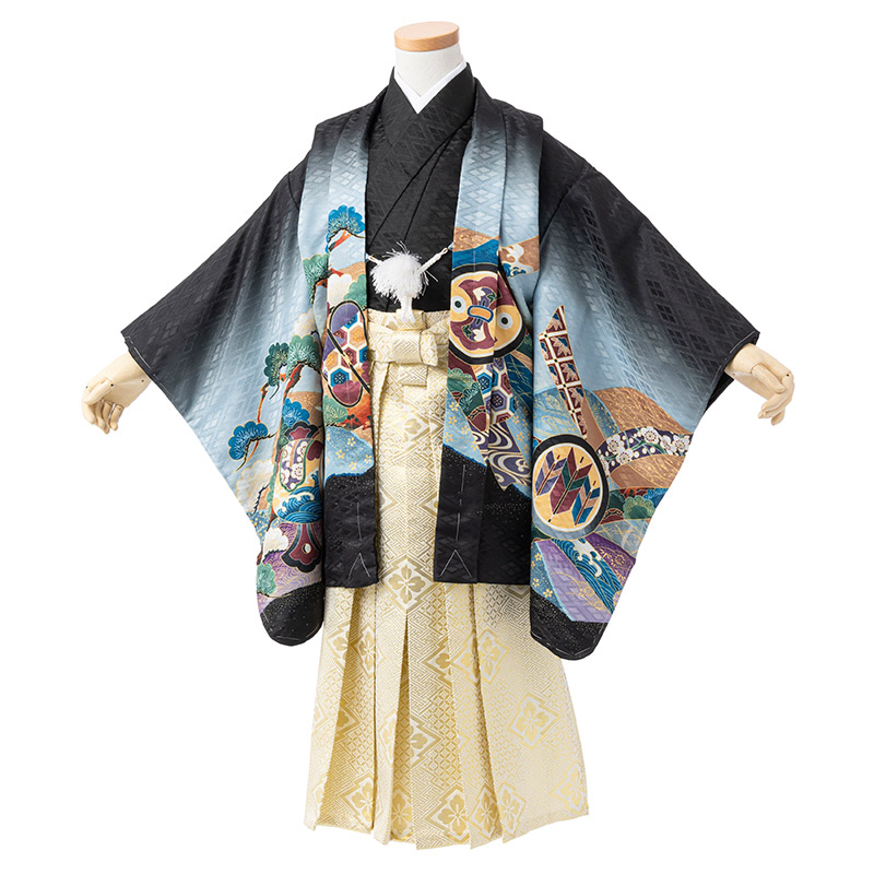 七五三 男の子 着物 フルセット 3歳 5歳 数5歳 満5歳 7歳 羽織 袴 14点