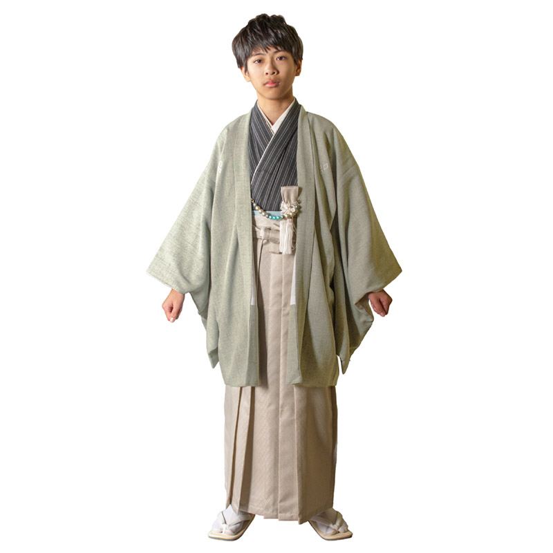 卒服 卒業式 小学校 男の子 着物 袴セット ブルー モカベージュ オフ白