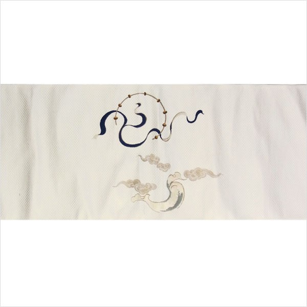 名古屋帯 正絹 白 俵屋宗達 〜風神雷神〜 クリーム 京玉響 西陣織