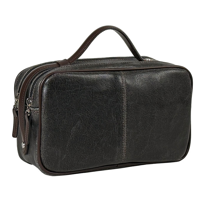 セカンドバッグ クラッチバッグ メンズ ダブルファスナー 豊岡製鞄