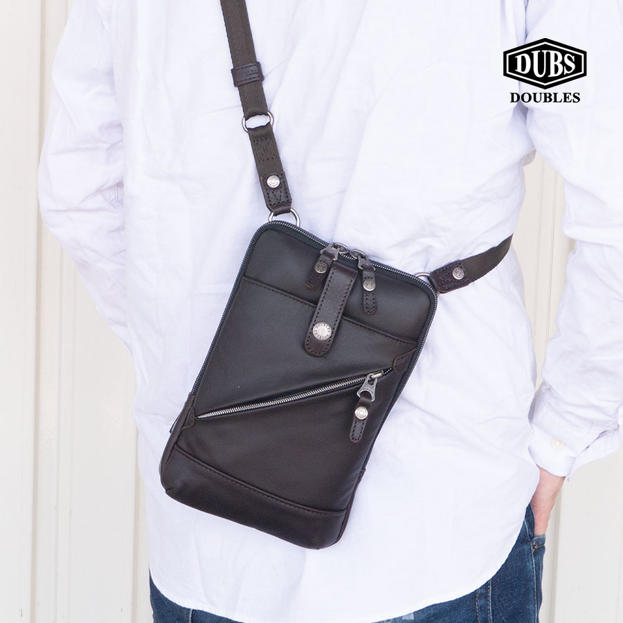 DOUBLES（ダブルス） スマホショルダー メンズ 革 ブランド ショルダー