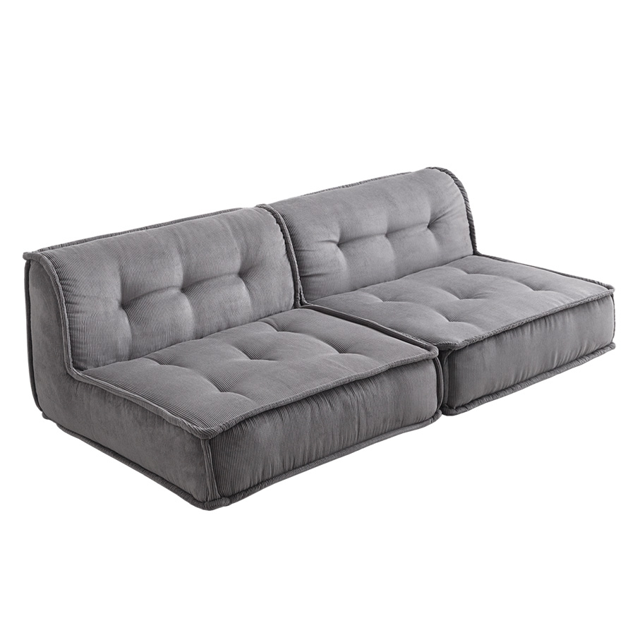 ソファ 2人掛け フロア ロー コーデュロイ コンパクト 低め 2P 二人用