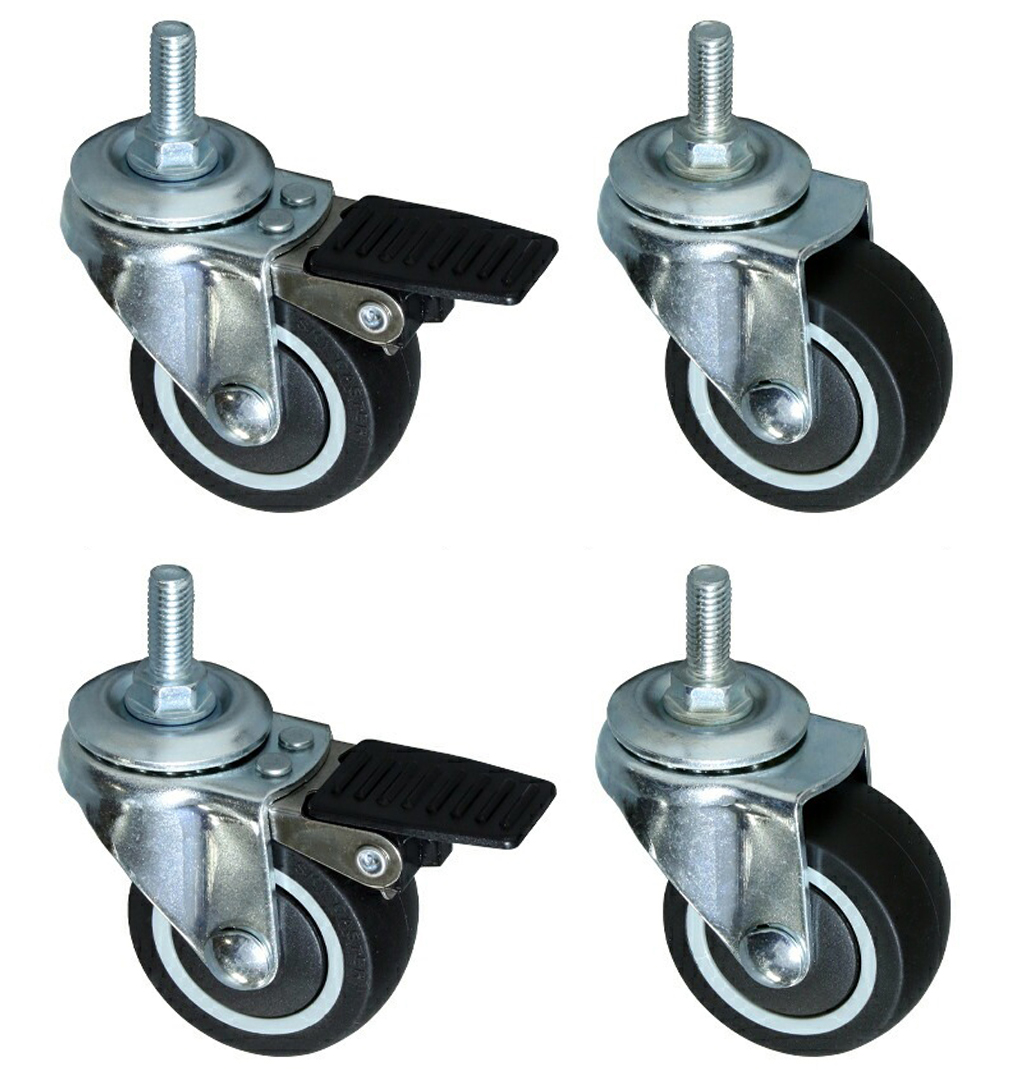 テーブル 脚キャスター 4個 セット アイアンレッグ 2本用 パーツ