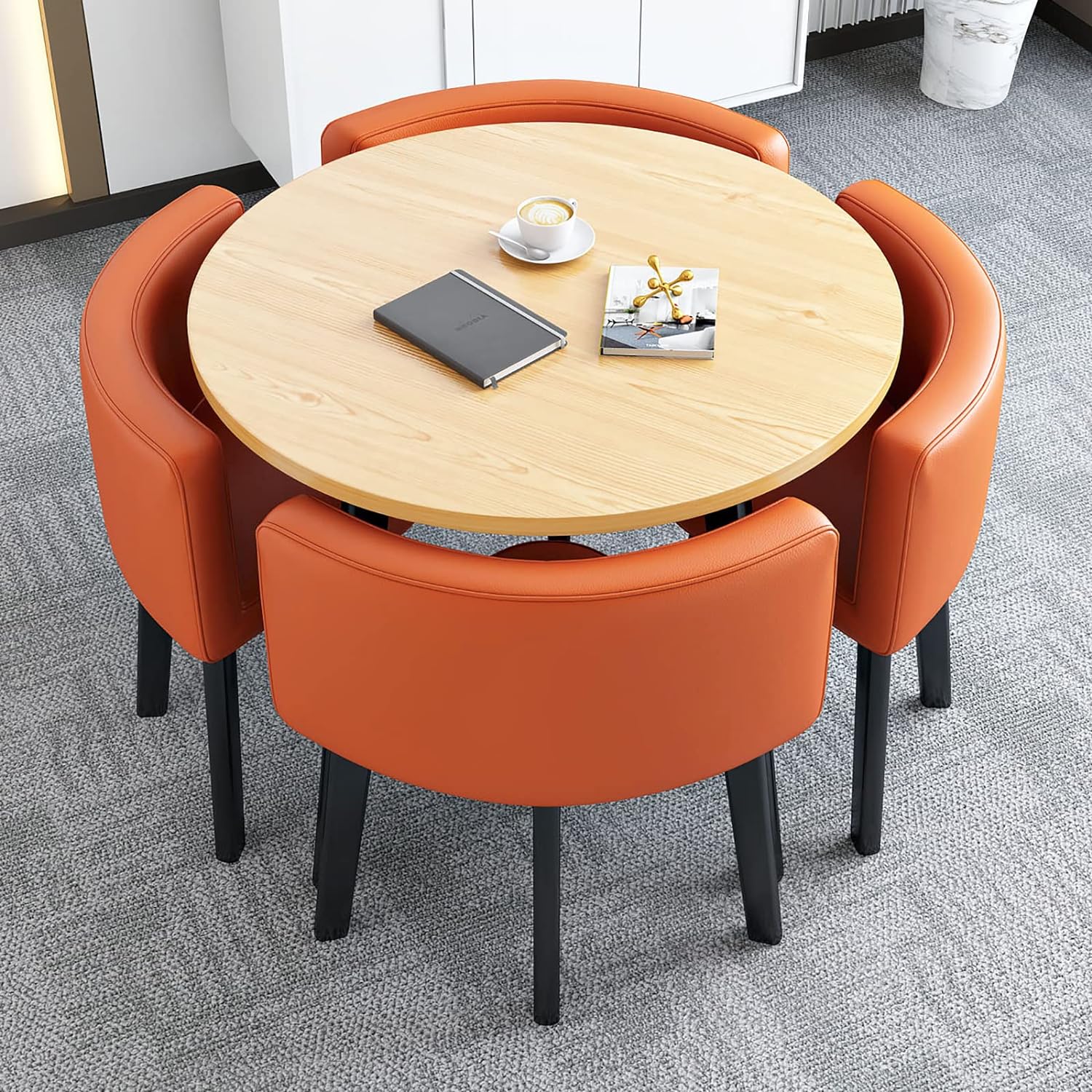 ダイニングテーブルセット 丸型/スクエア 4人用 イニングテーブルと