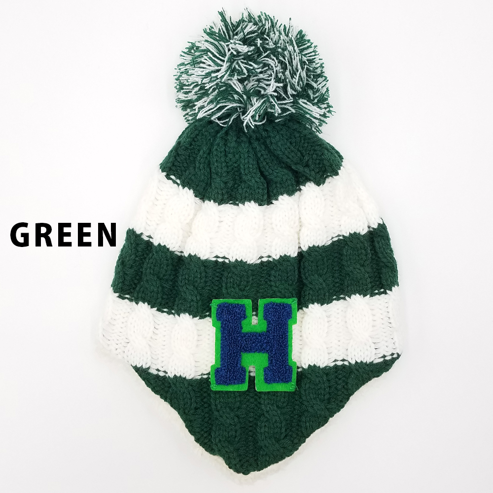 ボーダー ニットキャップ ニット帽子 キッズ 子供 ジュニア 耳あて 裏