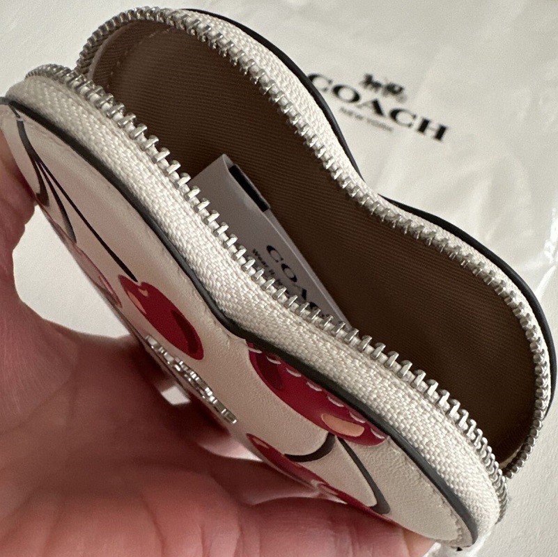 COACH（コーチ） ハート ミニ財布 コインケース アウトレット チェリー