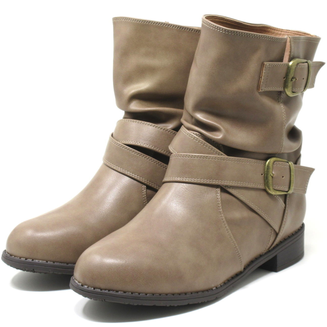 エンジニアブーツ レディース ワイズ 4E ショートブーツ 大きいサイズ