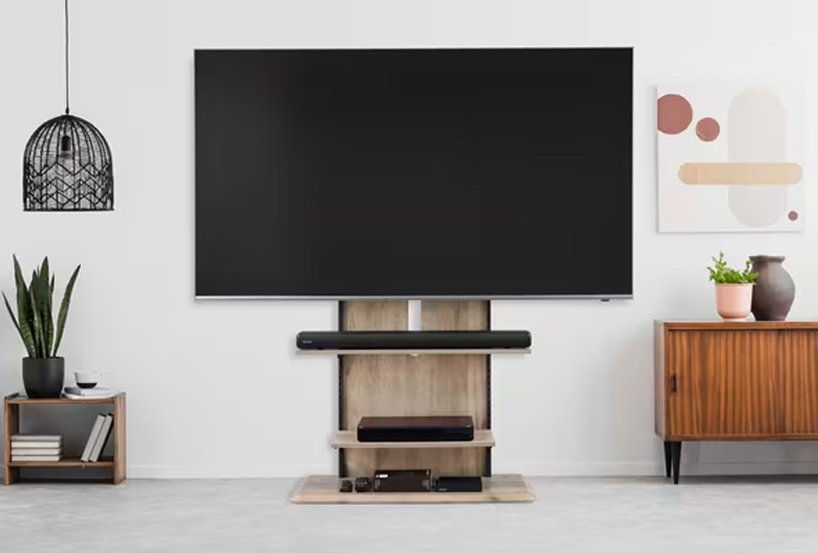 アイリスオーヤマ スタンドテレビ台 UTS-900R-LN ライトナチュラル