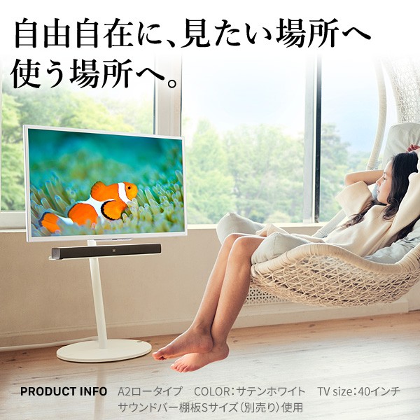 EQUALS（イコールズ） テレビスタンド 壁寄せ テレビ台 WALL A2 ロー