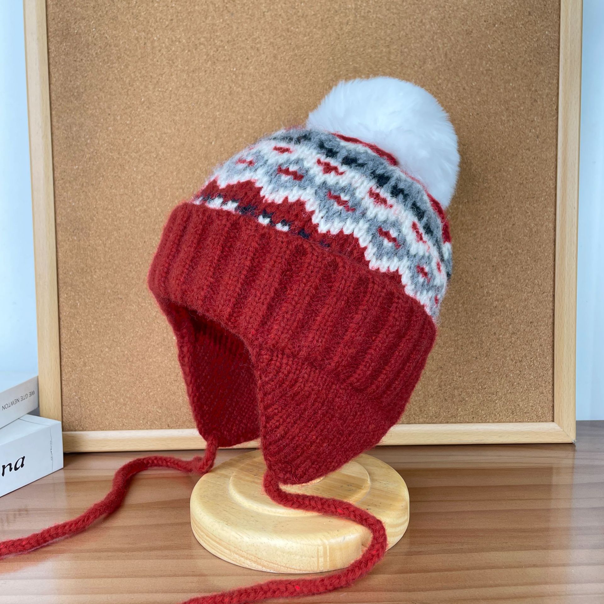 帽子 レディース ニット帽 耳あて付き 暖かい 防寒 もこもこ スキー