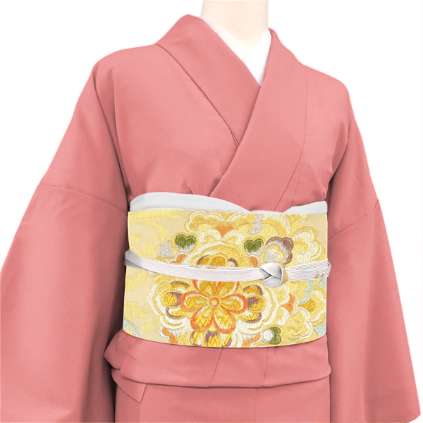 加藤善織物 袋帯 振袖用 仕立て付き 金色 正絹 華文 振袖 新品 購入