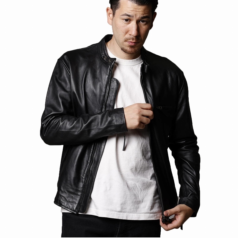本革 ラムレザー】ライダースジャケット メンズ レザージャケット 革