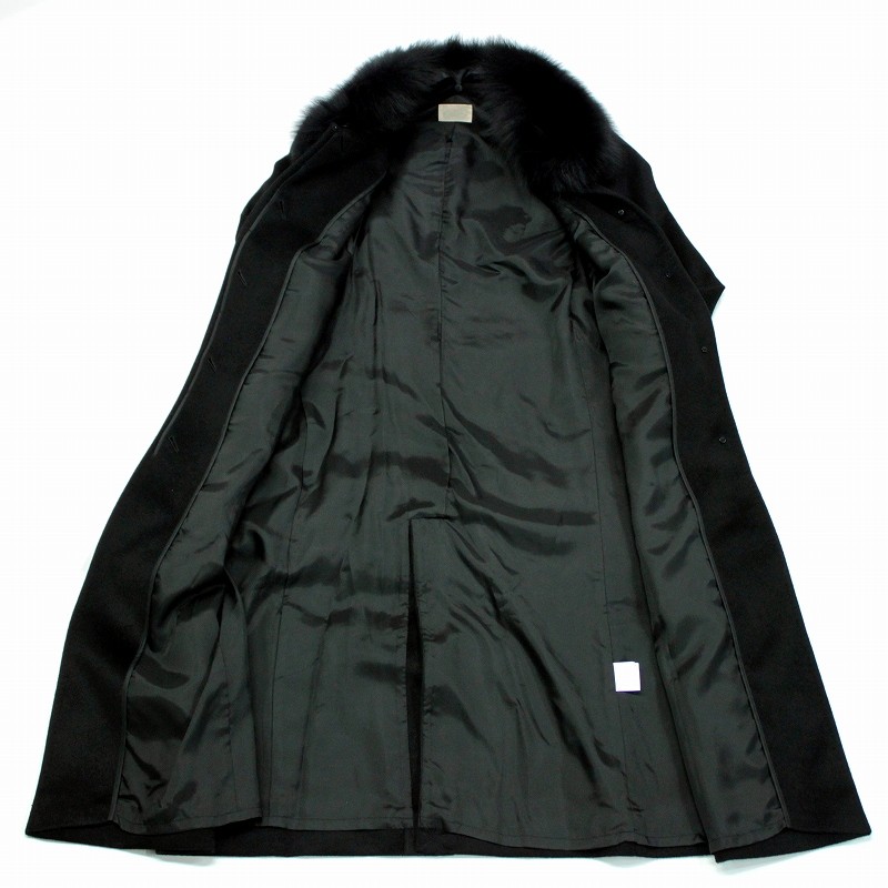 カシミヤコート レディース フォックスカラー FOX 衿 ロングコート