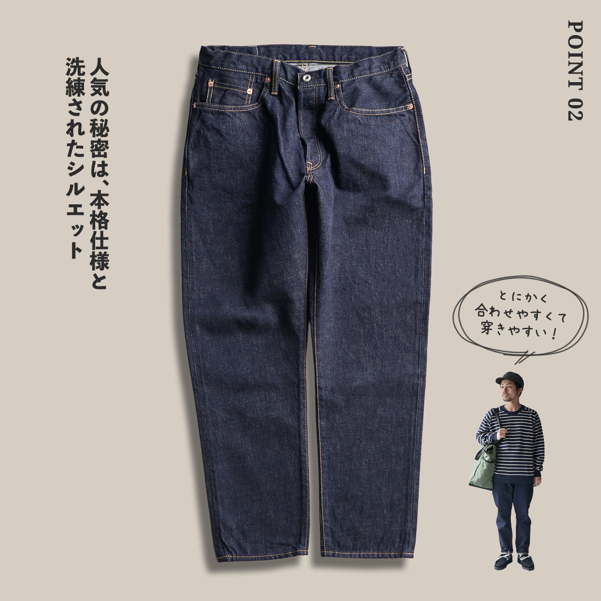 Sanca サンカ 15.5OZ DENIM TAPERED 5P 15.5オンスデニムテーパード5P
