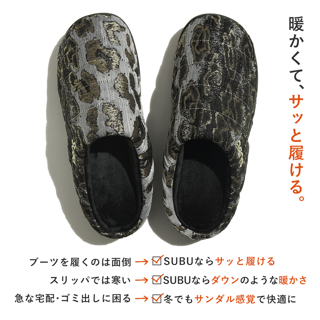 SUBU（スブ） DOTS SHADOW JACQUARD ドット 内ボア 中ボア レディース