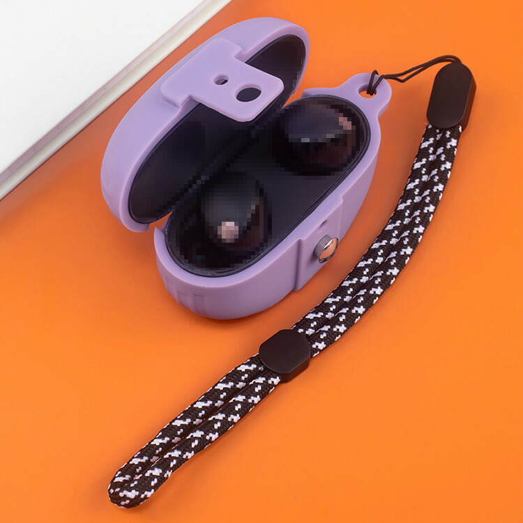 SONY WF-1000XM5 ケース シリコン シンプル カラビナ付き ストラップ