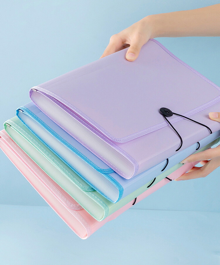 バインダー A4 ファイルケース 12ポケット アコーディオン式 蛇腹 多層