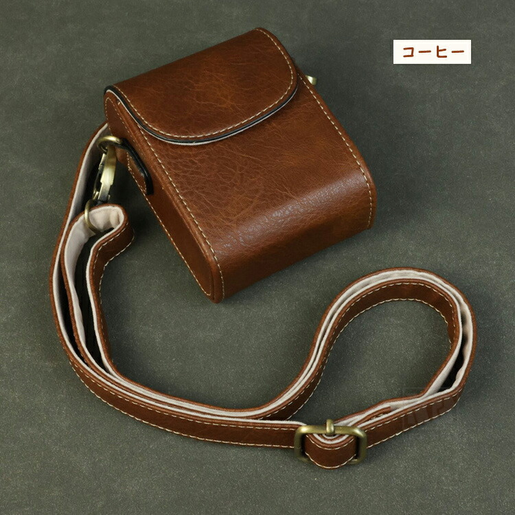 CANON IXY 650 m ケース カバー ショルダーストラップ付き PUレザー