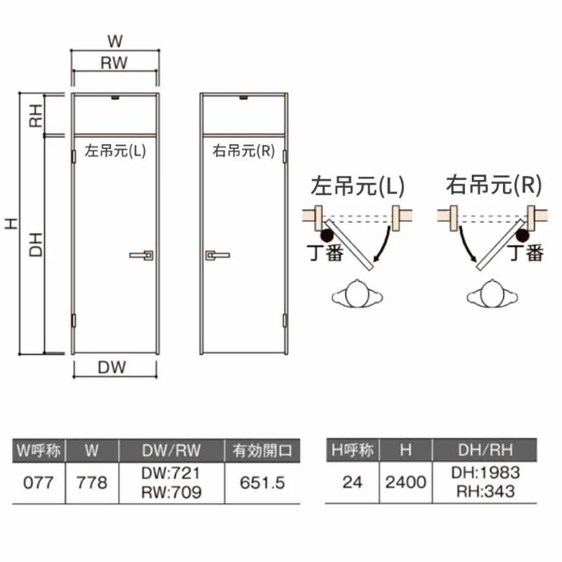 ラシッサ 室内ドア ランマ付ドア LGZ 0724（w780mm×h2400mm）ラシッサS