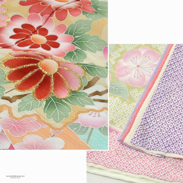 七五三 7歳 四つ身着物フルセット ブランド 式部浪漫「ミントブルー