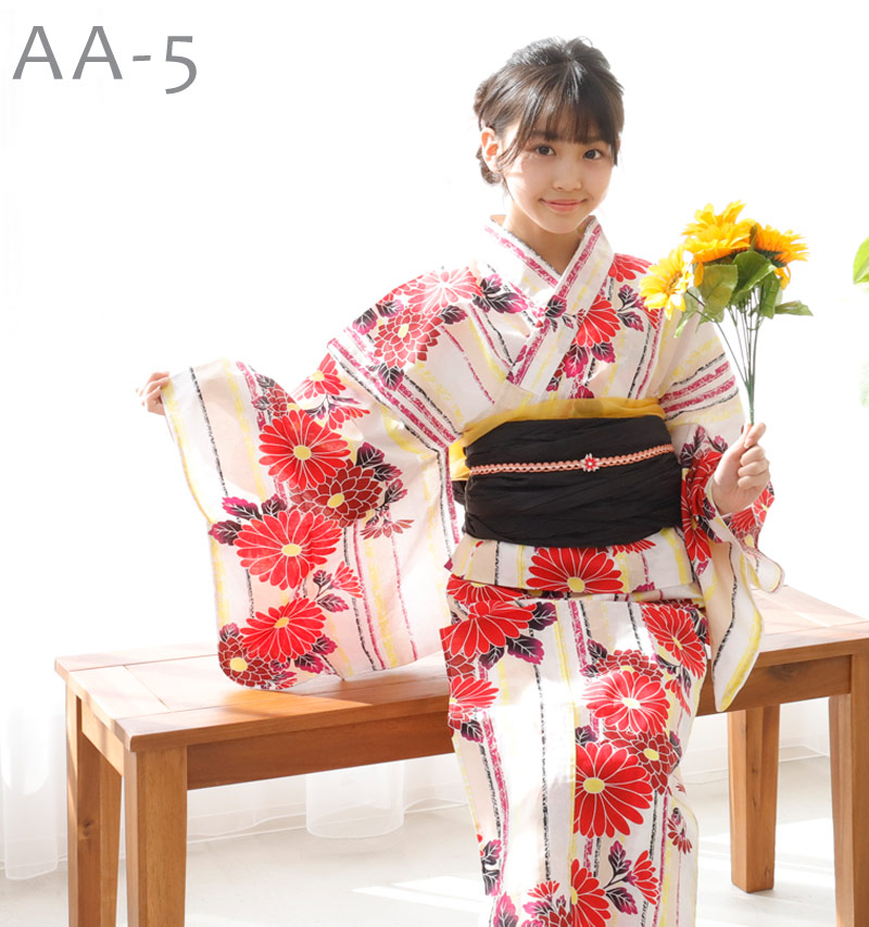 浴衣 子供 女の子 120 130 140 150 中学生 高校生 ジュニア キッズ