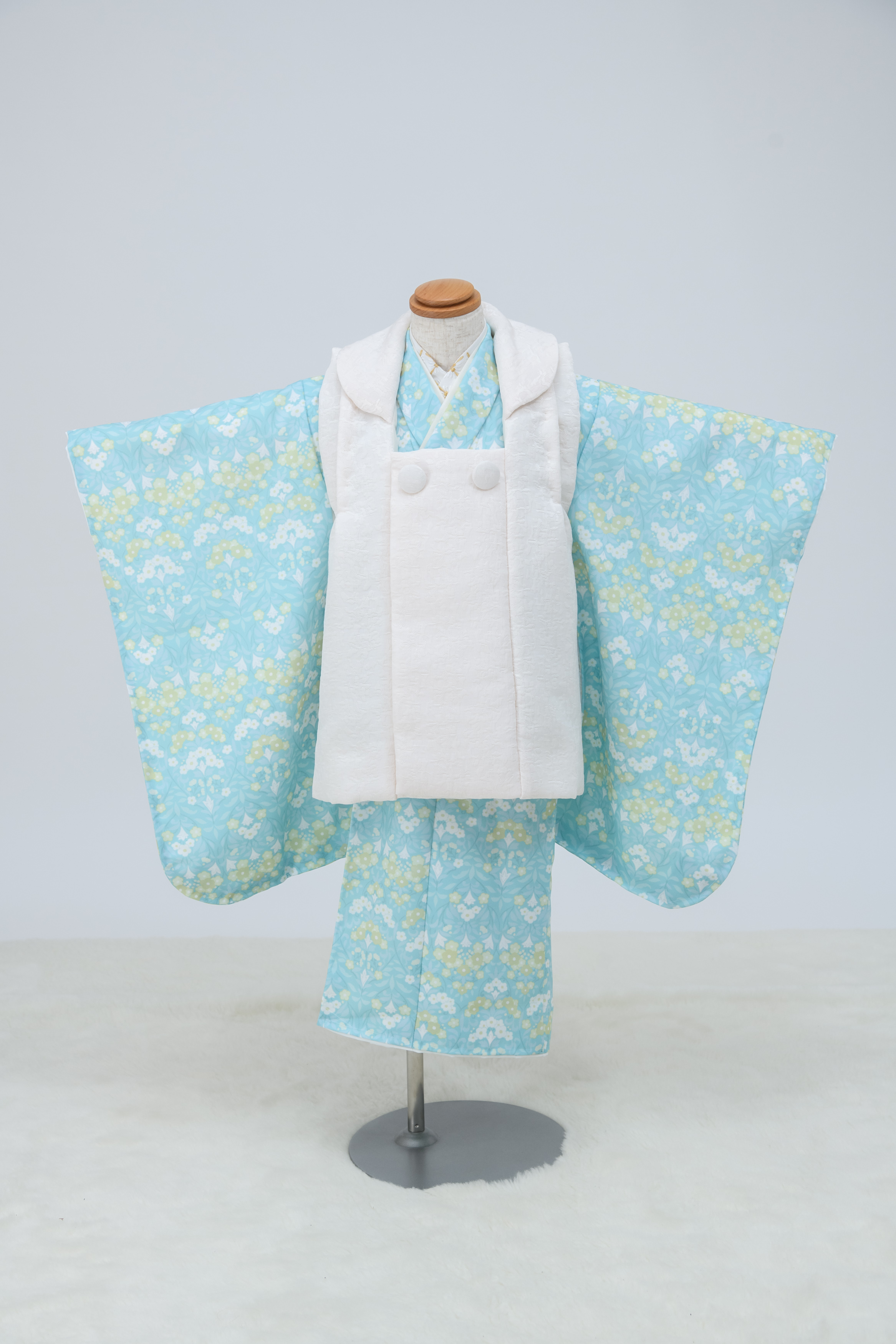 七五三 着物 3歳 販売 被布セット 女の子 京WA・KKA ブランド 鶴柄 8点