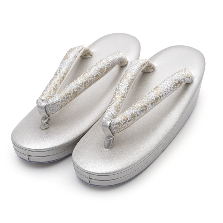 草履バッグ セット 佐賀錦 銀 シルバー 金 ゴールド フリーサイズ 日本