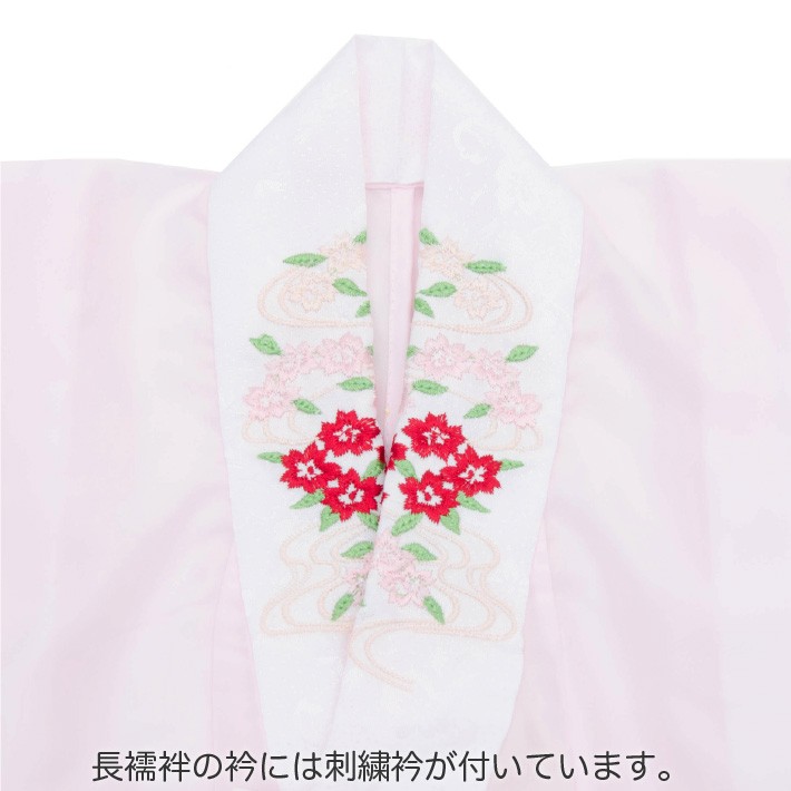 七五三 着物 3歳 被布セット 正絹 女の子 京都花ひめ 花車1 赤色の着物