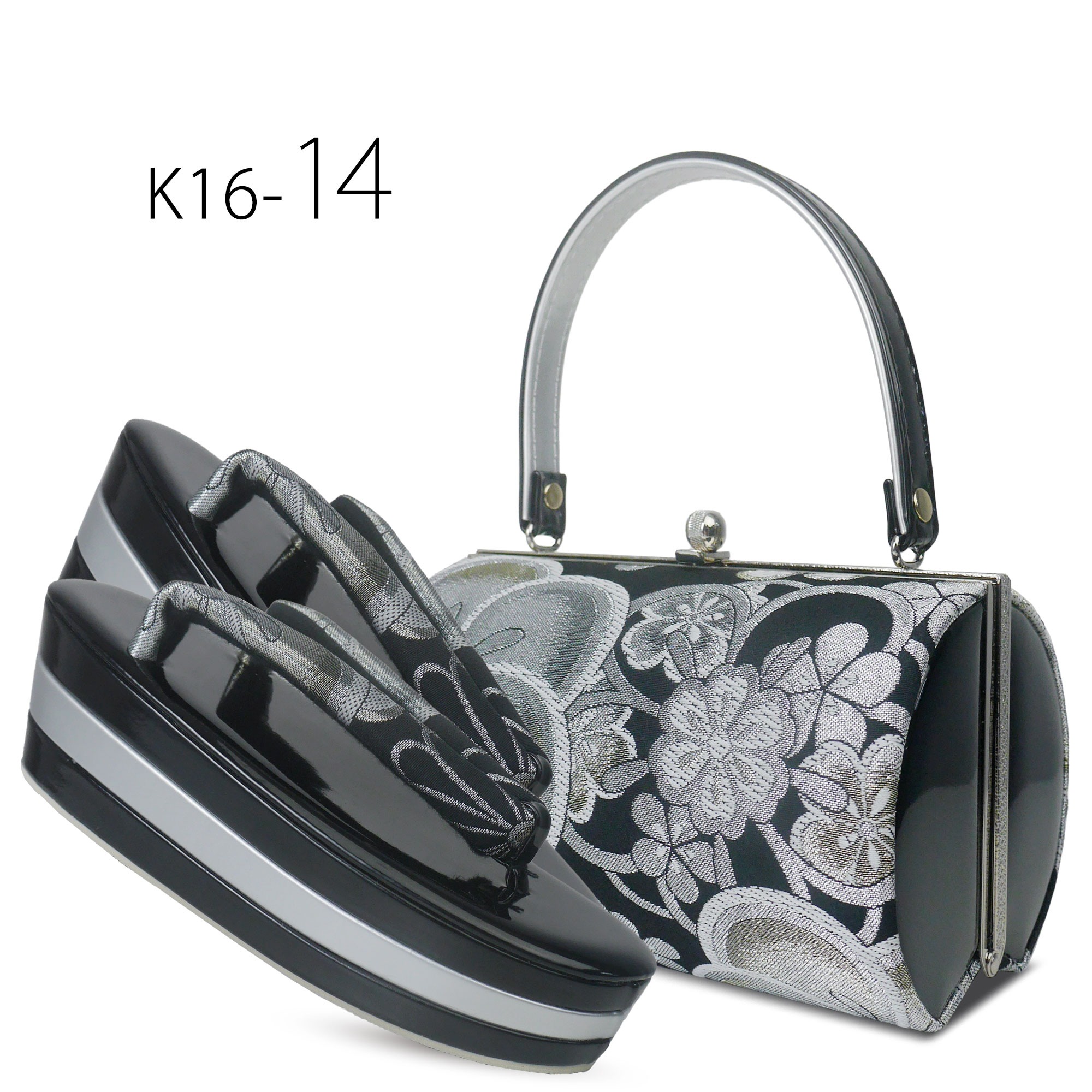 NISHIORI モノトーン 草履バッグセット 7cmヒール 3枚芯 草履 選べる