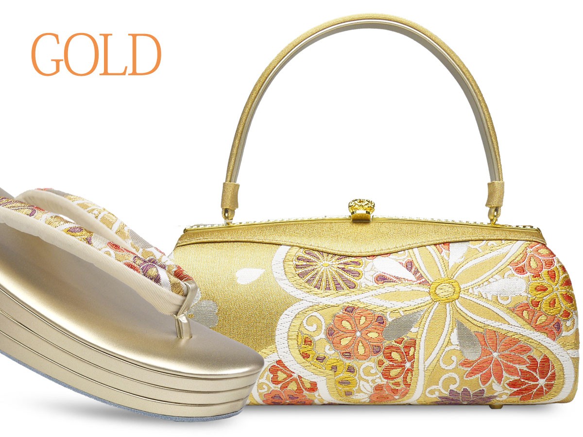 NISHIORI 岩佐謹製 IWASA 西陣帯地使用 高級 草履 バッグ セット