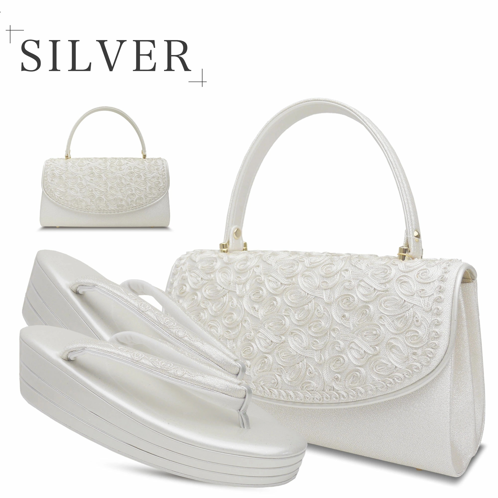 NISHIORI 世美庵 コード刺繍 草履バッグセット 留袖 訪問着 S M L LL