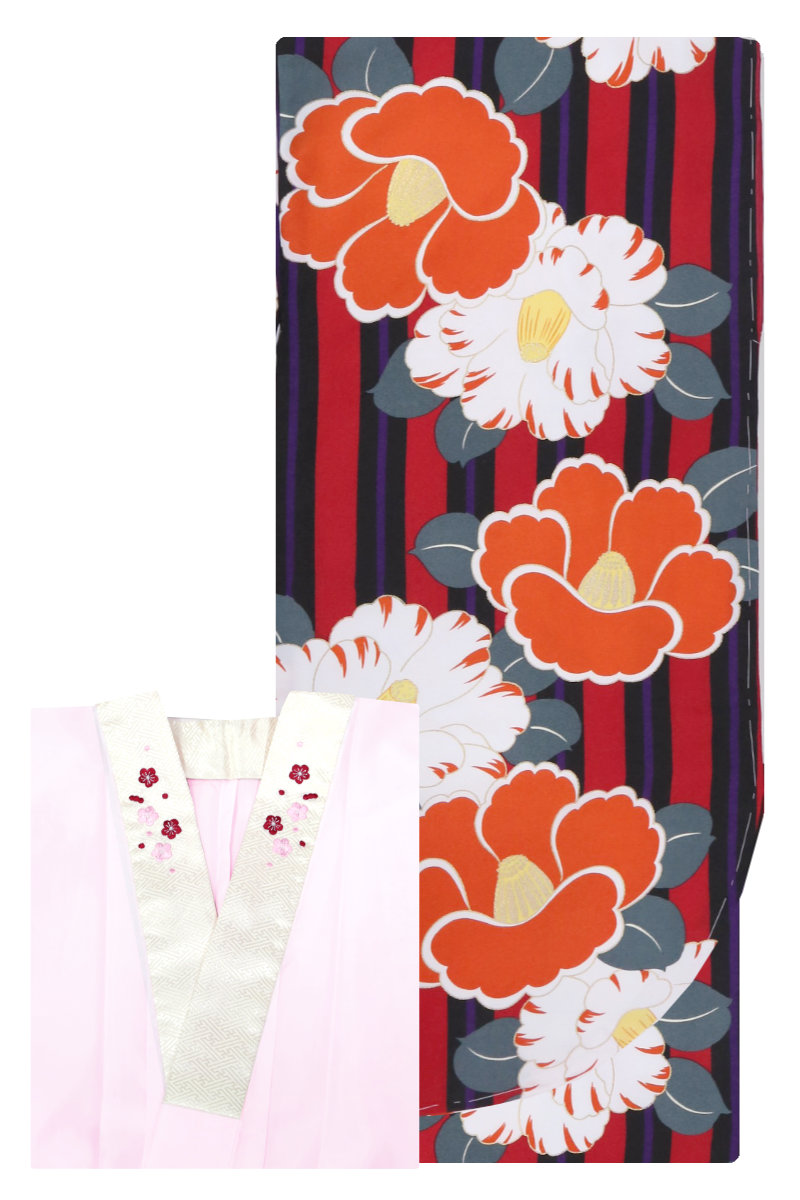 袴用 二尺袖着物 長襦袢 2点セット 着物 セット 夢千代 ト 卒業式