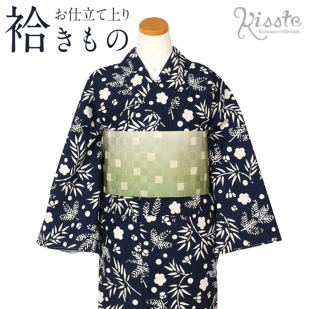 Kisste（キステ） 着物 小紋 袷 紺 松竹梅 L はいばら レディース 女性